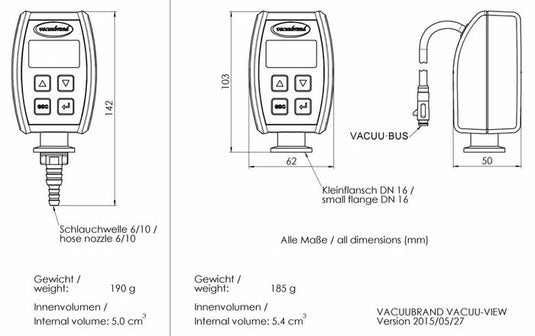 Dark Slate Gray VACUUBRAND VACUU-VIEW Vacuum Gauge