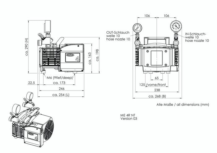 Load image into Gallery viewer, Dark Slate Gray VACUUBRAND ME 4R NT Diaphragm Pump

