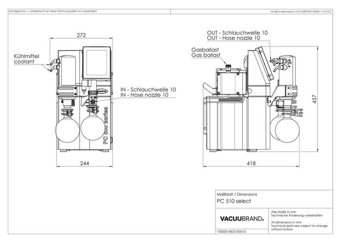 Load image into Gallery viewer, Light Gray VACUUBRAND PC 510 Select Chemistry Pumping Unit
