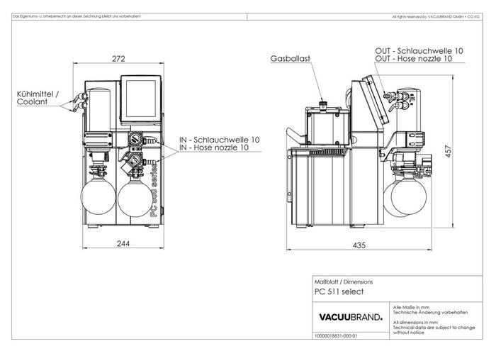 Load image into Gallery viewer, Light Gray VACUUBRAND PC 511 Select Chemistry Pumping Unit
