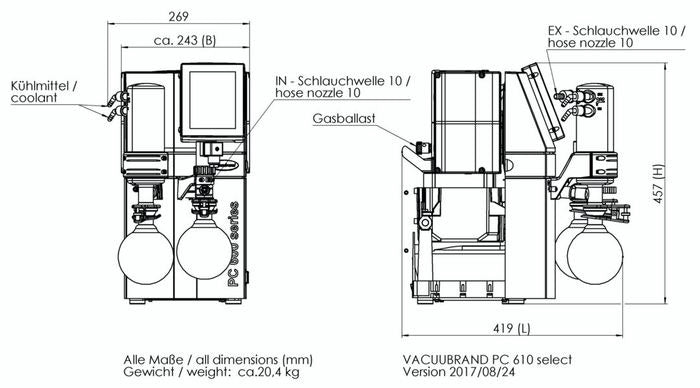 Load image into Gallery viewer, Dark Slate Gray VACUUBRAND PC 610 Select Chemistry Pumping Unit
