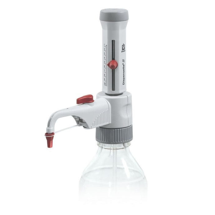 Light Gray BrandTech Scientific Dispensette S Bottletop Dispensers