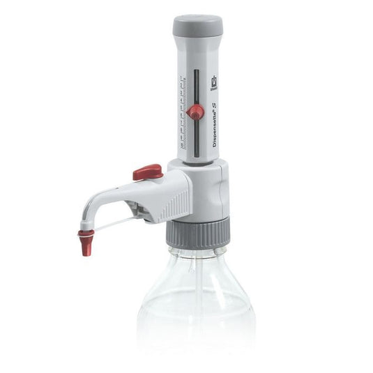 Light Gray BrandTech Scientific Dispensette S Bottletop Dispensers