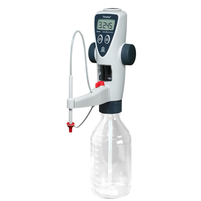 Light Gray BrandTech Scientific Titrette Bottletop Burette w/ RS232 Interface