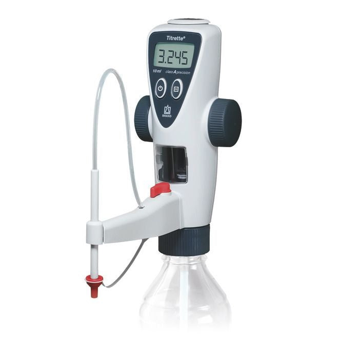 Load image into Gallery viewer, Light Gray BrandTech Scientific Titrette Bottletop Burette w/ RS232 Interface

