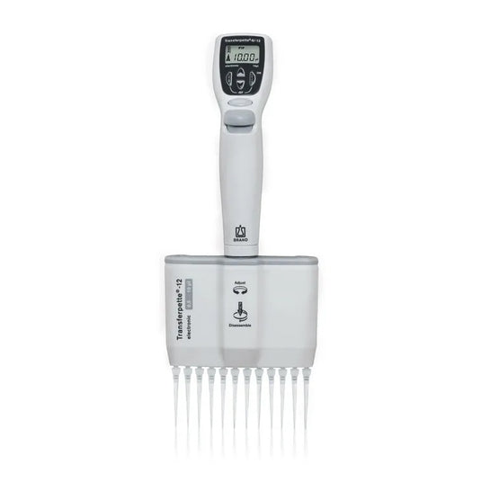 Light Gray BrandTech Scientific Transferpette Electronic Multichannel Pipettes