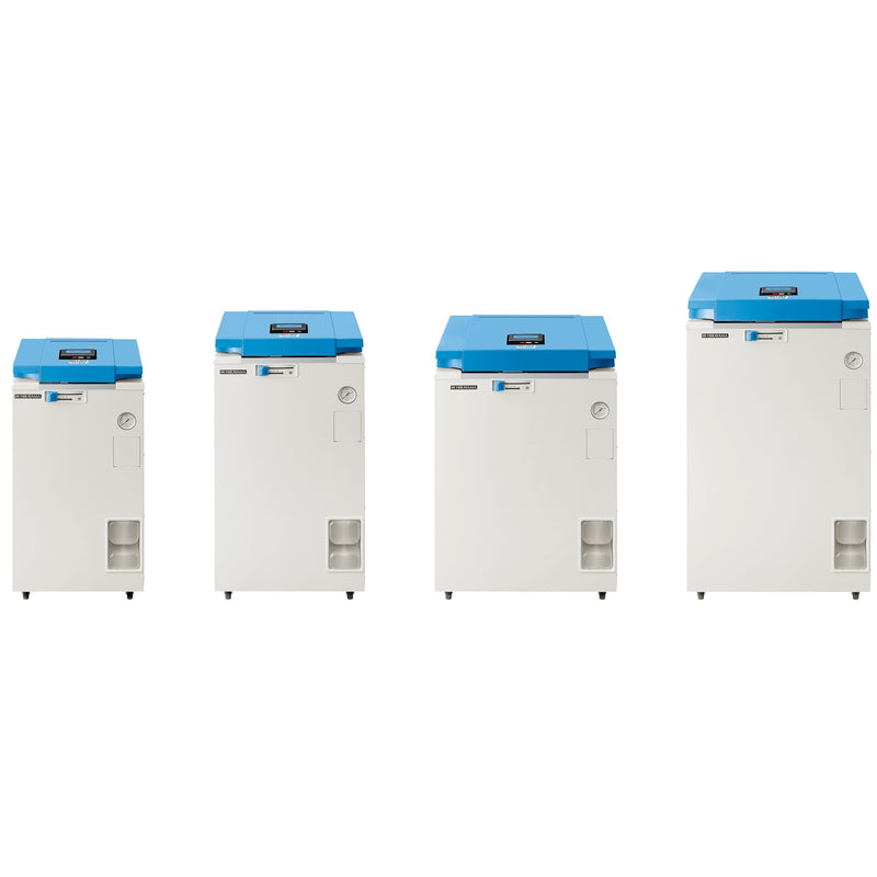 Load image into Gallery viewer, Light Gray Hirayama HICLAVE HV-85II High-Capacity Autoclave - 85L Floor-Standing Laboratory Sterilizer with Touchscreen Control (208/220/240V)
