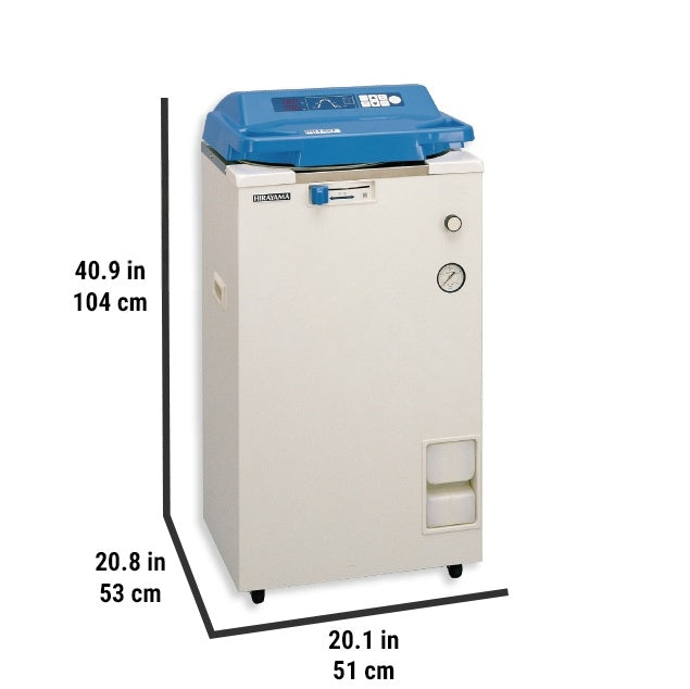 Load image into Gallery viewer, Light Gray Hirayama HICLAVE HVE-50 Economical Floor-Standing Autoclave, 50L, 120V
