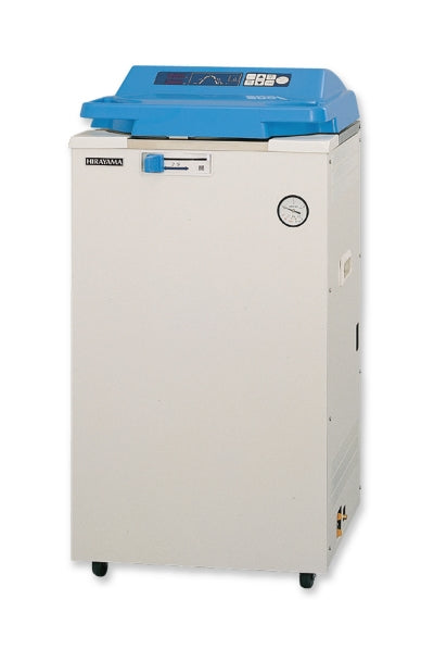 Light Gray Hirayama HICLAVE HVP-50 Advanced Vacuum Autoclave - 50L Floor-Standing Sterilizer with Pre-Vac & Heat Drying System (120V)