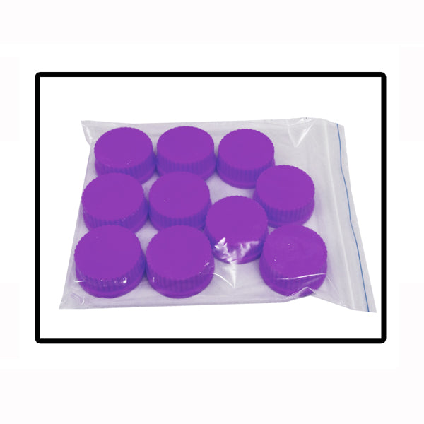 Dark Orchid Replacement Purple caps, (GL45), 10/pk.