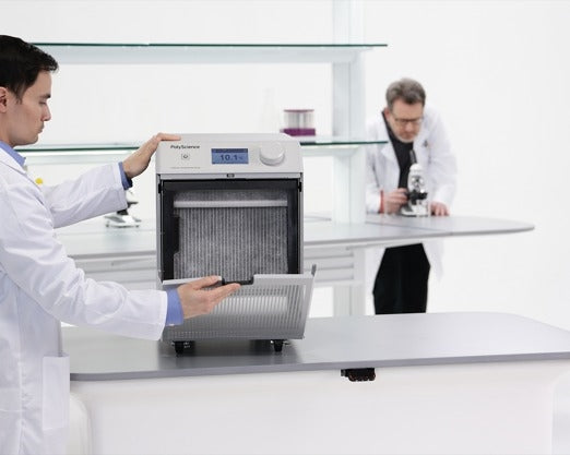 Light Gray Polyscience DuraChill CA Chillers – 1/4 to 1.2HP, Air-Cooled, Positive Displacement & Turbine Pumps