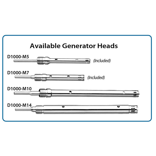 Load image into Gallery viewer, Light Gray Benchmark D1000 Homogenizer with 5mm and 7mm Generators
