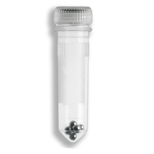 Light Gray Prefilled 2.0ml tubes, Stainless Steel, 2.8mm Acid Washed, 50pk