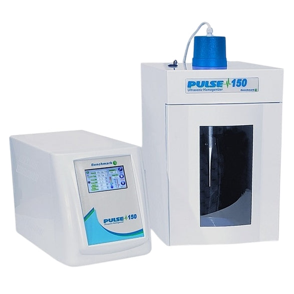Light Gray Benchmark DP0150 Pulse 150 Ultrasonic Homogenizer with 6mm Horn and Soundproof Box