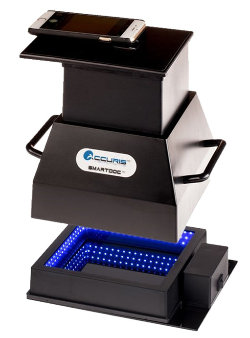 Dark Slate Gray Accuris SmartDoc 2.0 System with Blue Light Illumination Base