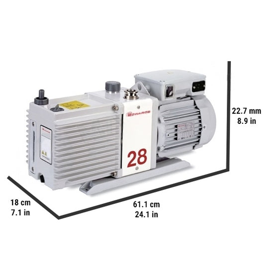 Light Gray Edwards E2M28 Rotary Vane Vacuum Pump