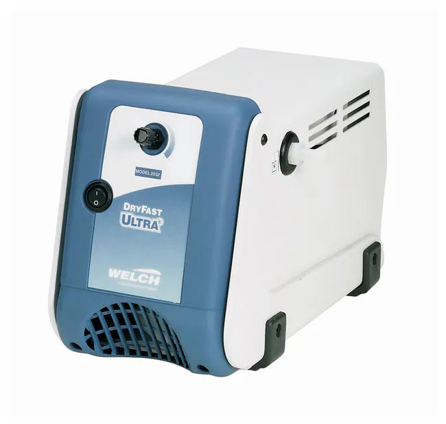 Light Gray Welch DryFast Ultra Diaphragm Vacuum Pump – Model 2042B-01, 70 L/min, 2–79 Torr