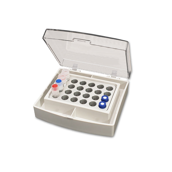 Light Gray Block, 24 x 2 ml HPLC / Autosampler vials (12 x 32 mm)