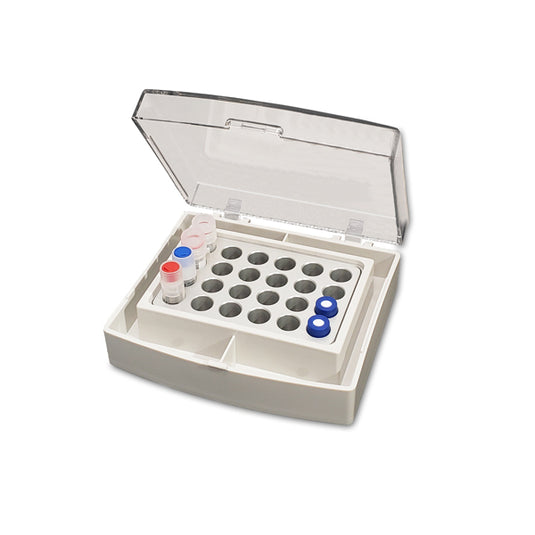Light Gray Block, 24 x 2 ml HPLC / Autosampler vials (12 x 32 mm)