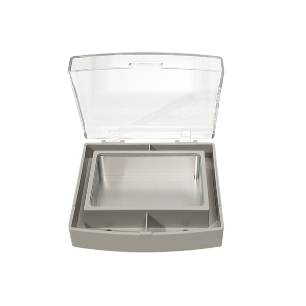 Light Gray Block, for liquids, beads, etc. (chamber: 4 x 2.6 x 1