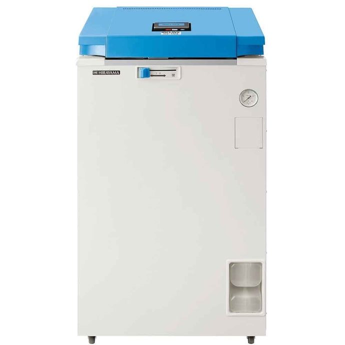 Light Gray Hirayama HICLAVE HV-110II Maximum-Capacity Autoclave - 110L Floor-Standing Laboratory Sterilizer with Touchscreen Control (208/220/240V)