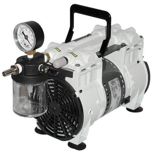 Black Welch WOB-L Dry Piston Vacuum Pump – Model 2561B-50, 2.3 CFM, 5 Torr