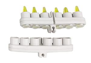 Light Gray 6 x 1.5/2.0ml tube holder, pk/2