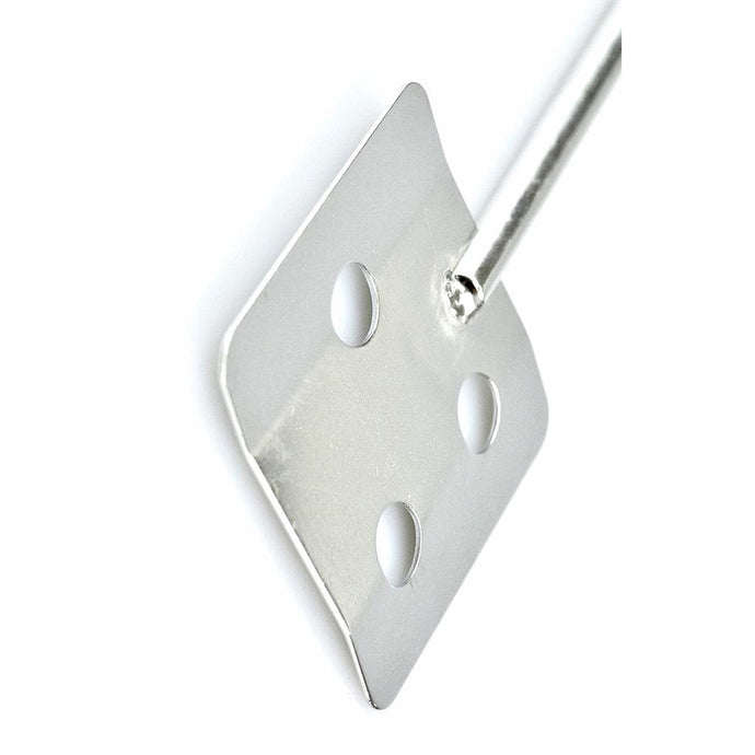 Light Gray Scilogex Paddle stirrer, 316L stainless steel. Shaft 400mm long x 8mm diameter. Impeller 67mm width x 67mm height.