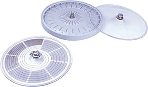 Light Gray Scilogex Hematocrit rotor kit with a lid and a reading disk, 12000rpm, 24 x capillary tubes, used with SCI24H