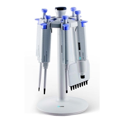 Light Gray Scilogex Carousel Pipettor Stand for 6 Pipettors