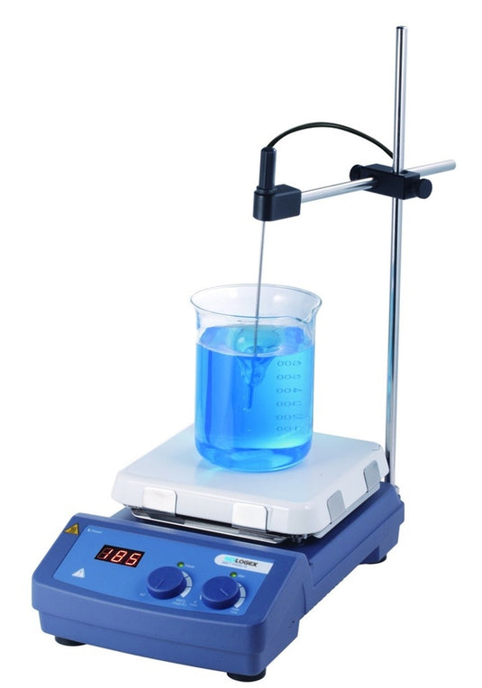 Steel Blue Scilogex SCI550-S LED Digital 7 x 7 Magnetic Hotplate Stirrer, ceramic-glass plate