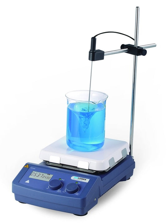 Lavender Scilogex SCI550-Pro LCD Digital 7 x 7 Magnetic Hotplate Stirrer, ceramic-glass plate