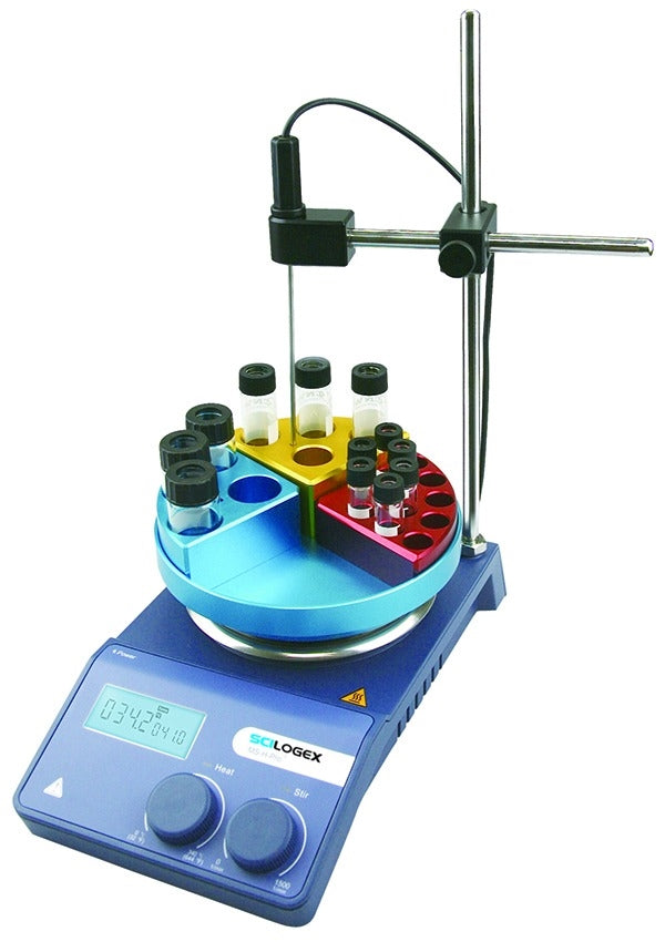 Load image into Gallery viewer, Cadet Blue Scilogex SCI340-Pro Circular LCD Digital Magnetic Hotplate Stirrer, ceramic plate, 110V
