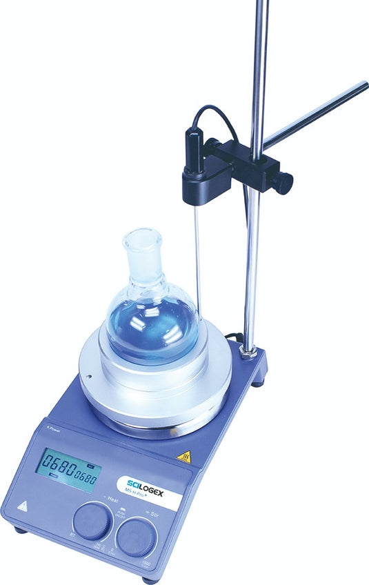 Cornflower Blue Scilogex SCI340-Pro Circular LCD Digital Magnetic Hotplate Stirrer, ceramic plate, 110V
