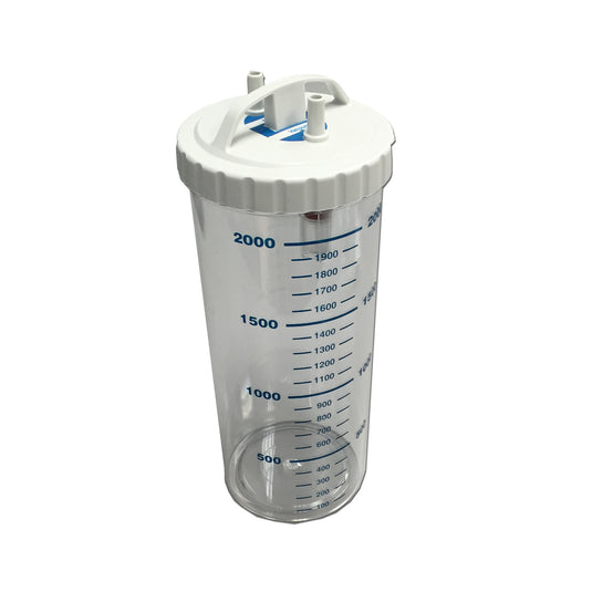 Gray 2L collection bottle with lid and gasket