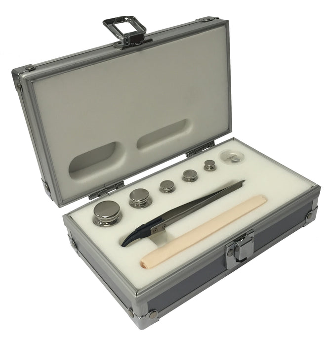Light Slate Gray Accuris™ Class E2 Calibration Weight Set, 6 pcs: 100mg to 100g
