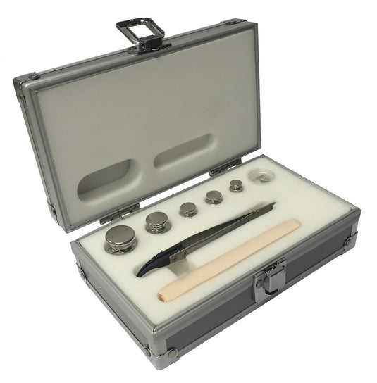 Light Slate Gray Accuris™ Class E2 Calibration Weight Set, 6 pcs: 100mg to 100g