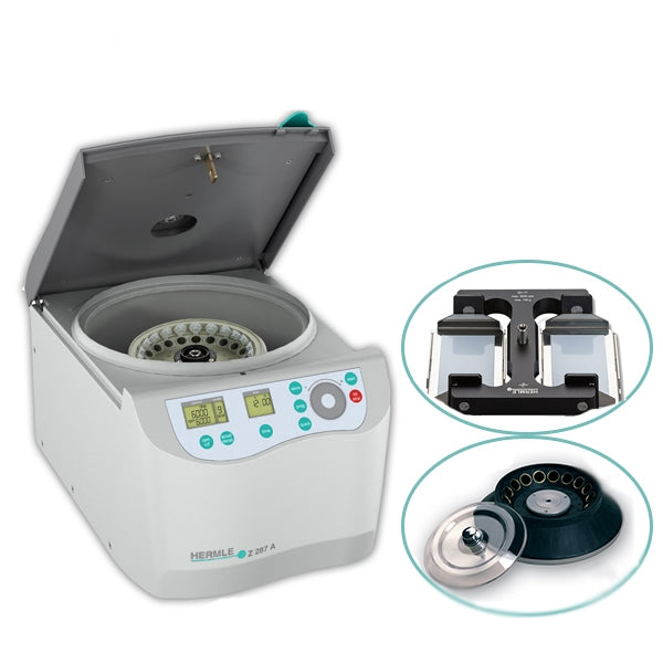 Load image into Gallery viewer, Light Gray Hermle Z287-A Micro Bundle w/ Plate Rotor and 24 x 1.5/2.0ml Rotor
