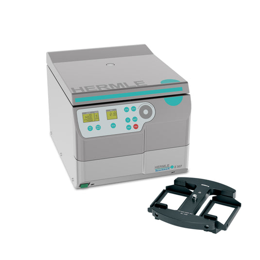 Dark Gray Hermle Z307 Centrifuge Microplate Bundle w/ 2 x 3 Microplate Rotor