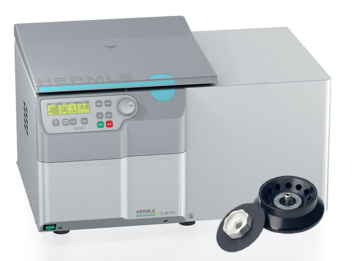 Gray Hermle Z36-HK Refrigerated Centrifuge with High Speed 12 x 1.5/2.0ml Rotor
