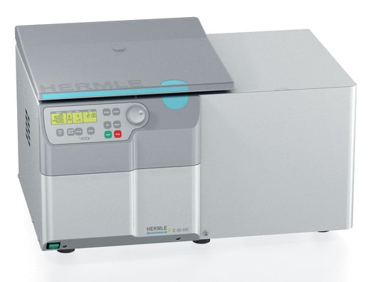 Gray Hermle Z36-HK Refrigerated Centrifuge with High Speed 6 x 250ml Rotor