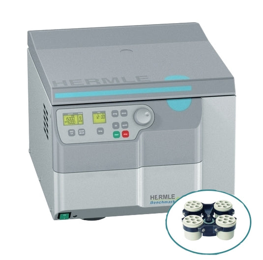 Dark Gray Hermle Z366 Centrifuge w/ Swing Out Rotor