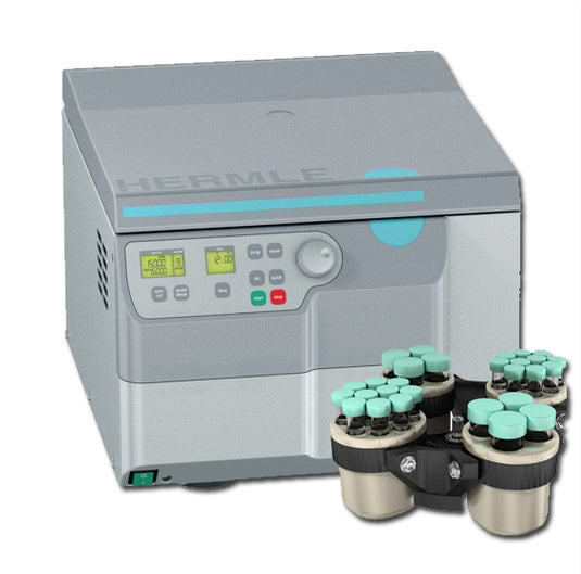 Dark Gray Hermle Z366 Centrifuge w/ Swing Out Rotor