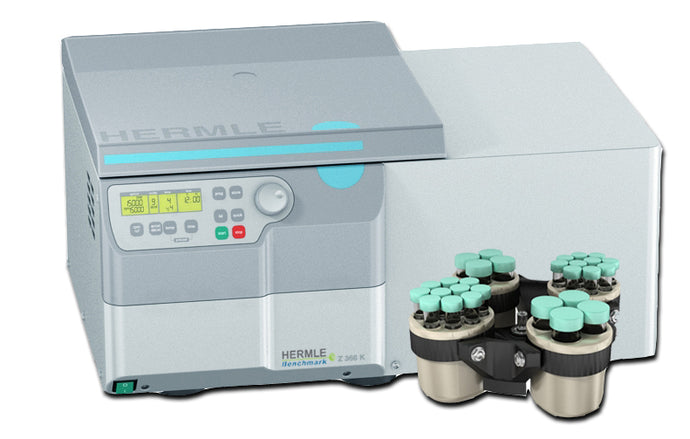 Gray Hermle Z366 K Refrigerated Centrifuge w/ Swing Out Rotor