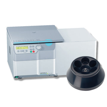 Light Gray Hermle Z36-HK Refrigerated Centrifuge with High Speed 6 x 250ml Rotor