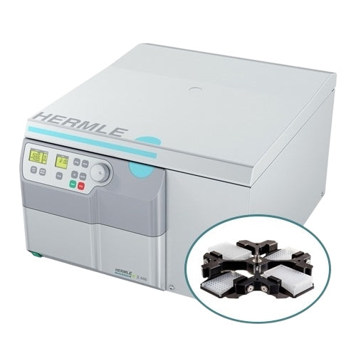 Load image into Gallery viewer, Light Gray Hermle Z446 Centrifuge w/ Microplate Rotor

