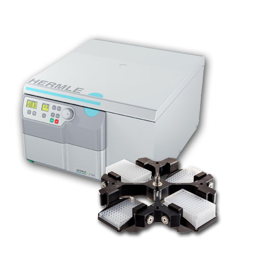 Light Gray Hermle Z446-K Refrigerated Centrifuge w/ Microplate Rotor