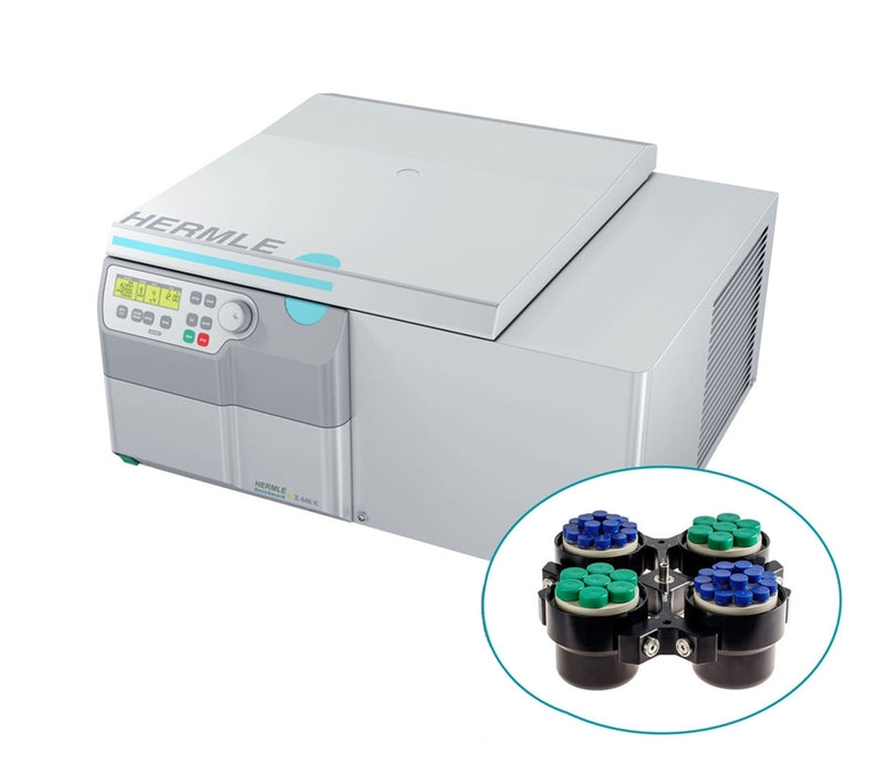 Load image into Gallery viewer, Light Gray Hermle Z446-K Refrigerated Centrifuge w/ Swing Out Rotor
