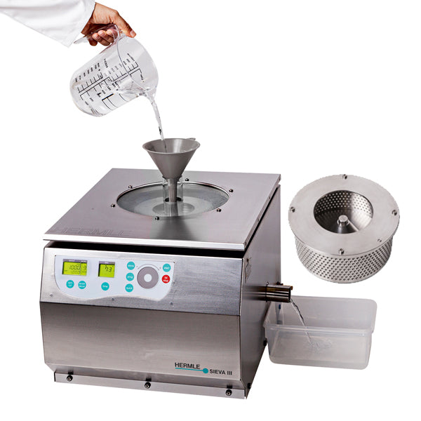 Dark Gray SIEVA-3 w/ 500 ml perforated rotor basket