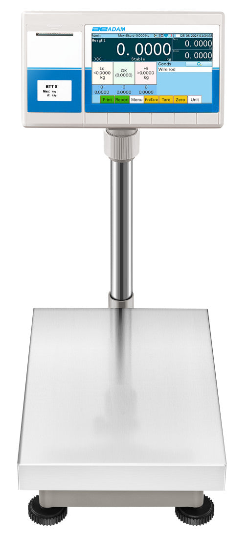 Light Gray Adam Equipment BTT Touch-Screen Label Printing Scales